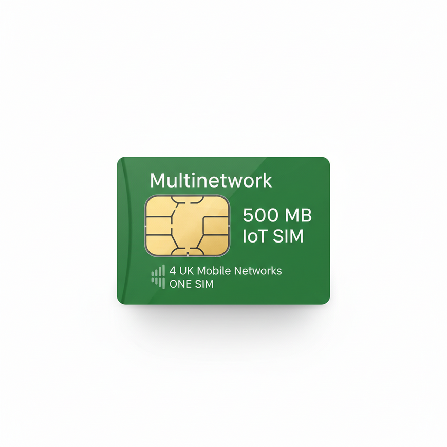 500 MB Multinetwork Sim with 4 UK mobile operators Ideal for Drones, Agri tech & Agri GPS tracking 