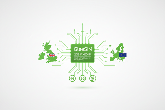 شريحة SIM متعددة الشبكات، سعة 20 جيجابايت، IP ثابت - IPv4 ثابت | 4G/5G للشركات في المملكة المتحدة